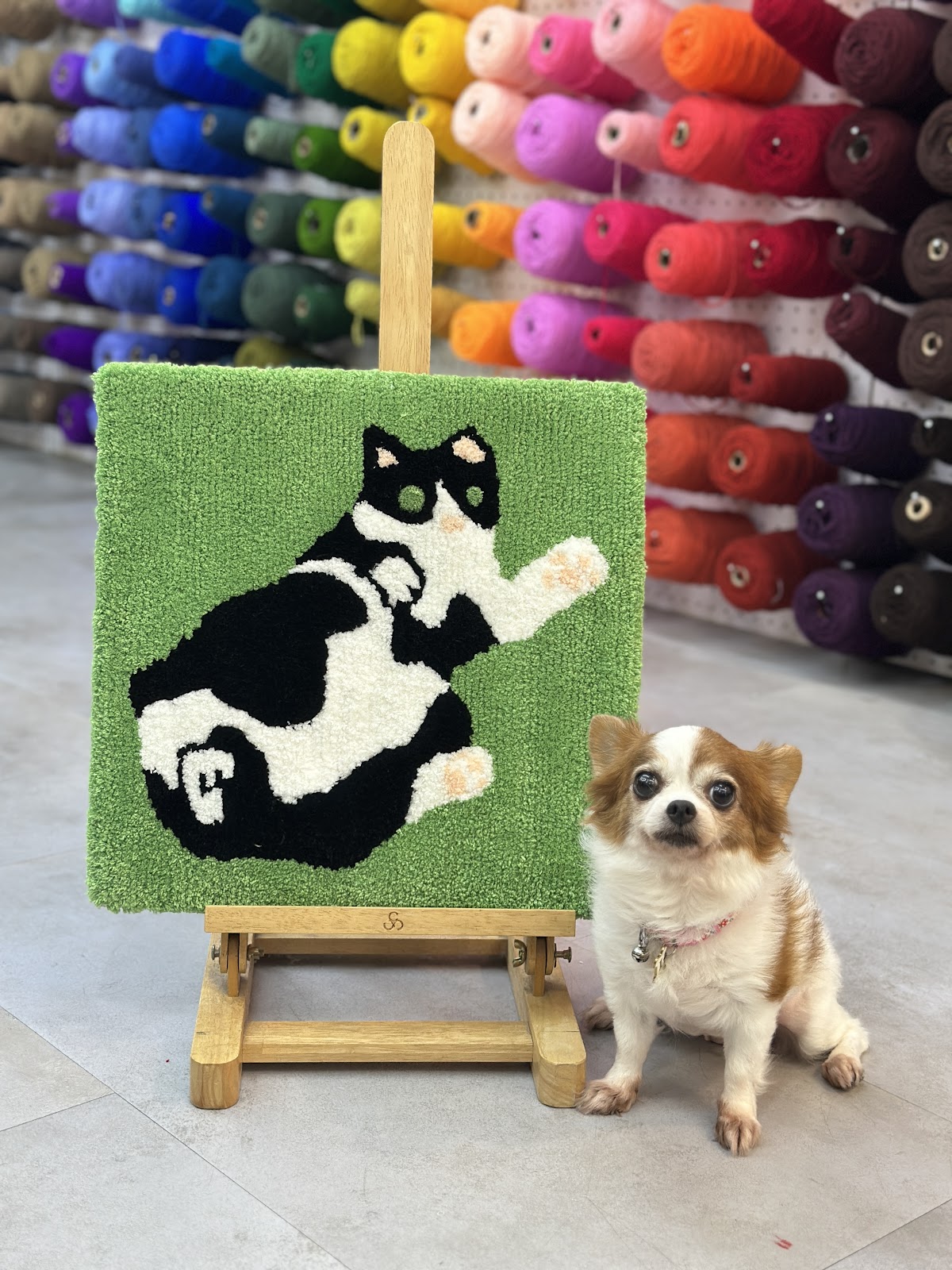 OneOnePaint（全預約制）手作地毯DIY/酒精墨水/浪花島嶼微景藝術/仙氣藝術背景畫布/壓克力石英砂肌理畫/霓虹燈/琉璃畫 店內環境照片 3