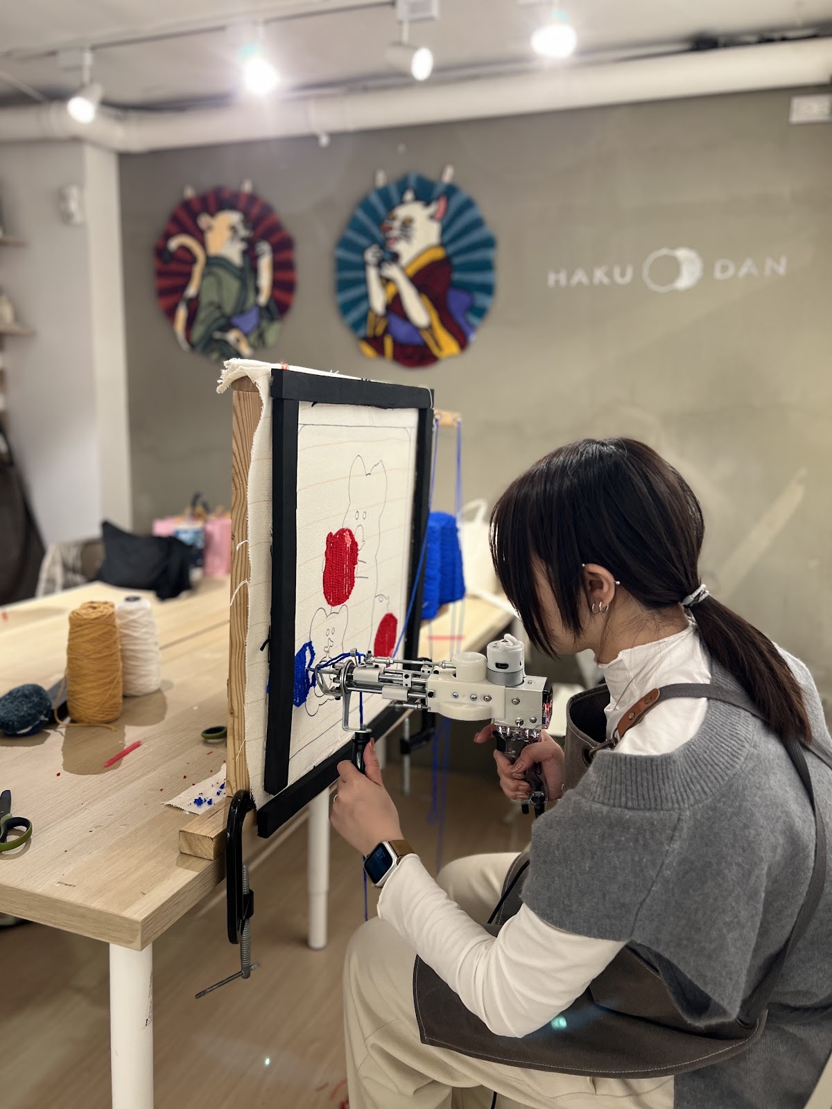 HAKUDAN 白点 簇毛毯手作坊 店內環境照片 2